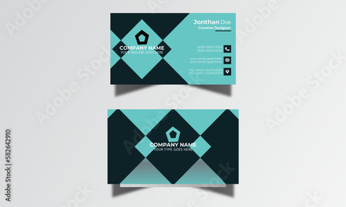 Business card simple template personal professional minimal fashion corporate company stationery information communication concept presentation pointset software space style symbol techtechnical techy