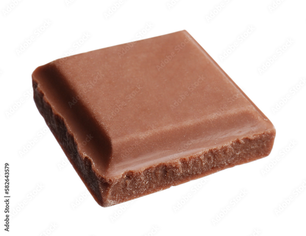 Piece of tasty chocolate bar isolated on white Piece of tasty chocolate bar isolated on white