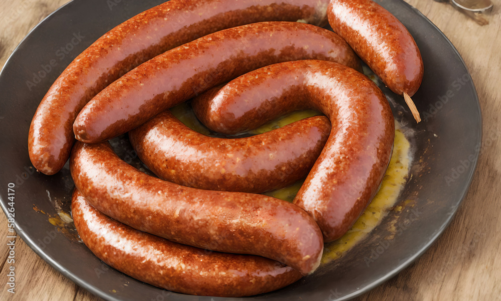 Salami smoked sausage, generative art by A.I Salami smoked sausage, generative art by A.I