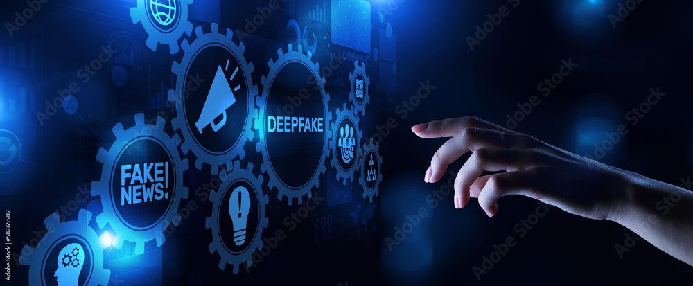 Fake Digitalization Deepfake deep learning fake news generator modern internet technology ...