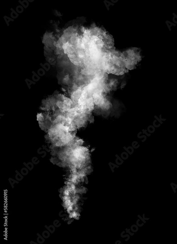 Abstract white puffs of smoke swirl overlay on black background pollution. Royalty high-quality free stock photo image of abstract smoke overlays on black backgrounds. White smoke swirls fragments