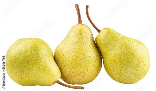 Cuadro en lienzo Delicious pears cut out