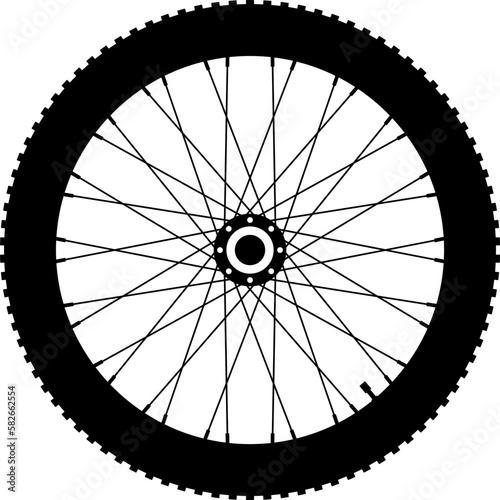 Bike Bicycle wheel vector icon. Bicycle wheel symbol. Bike rubber. Mountain tyre. Valve. Fitness cycle. Motor Bike. Vector