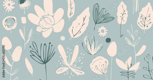 秋を連想させる植物のベクター素材