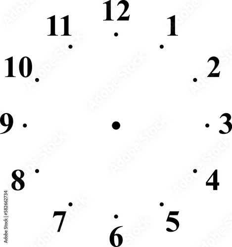Mechanical clock faces with arabic numerals, bezel. Timer or stopwatch element. Vector illustration