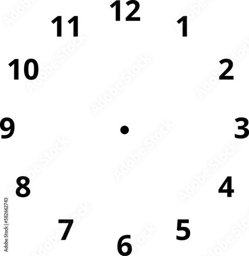 Mechanical clock faces with arabic numerals, bezel. Timer or stopwatch element. Vector illustration