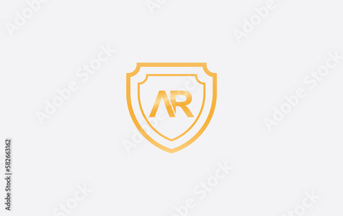 Shield protection symbol and royal luxury shield monogram. shield protection logo 