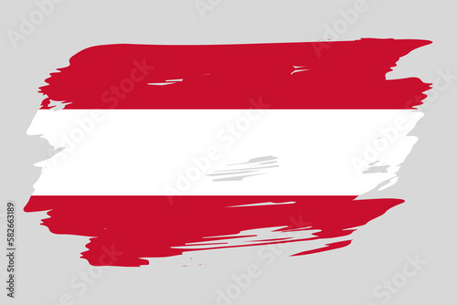 Fotografie Flag of Austria painted with a brush stroke