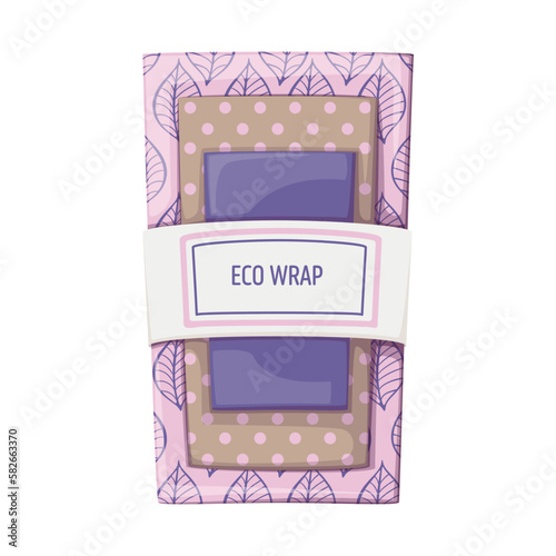 Beeswax wrap vector illustration. Cartoon isolated zero waste reusable wrapping paper for food and beauty products, organic eco friendly beeswax packaging with pattern and wax cover for shopping
