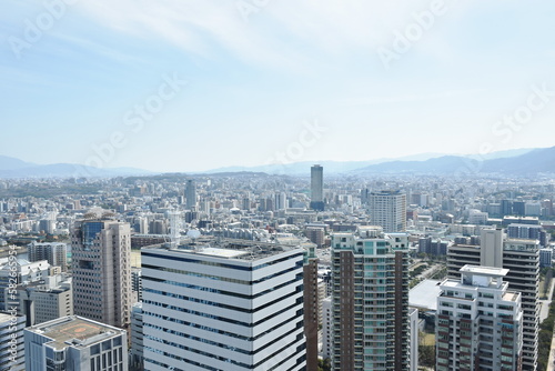 cityscape from Fukuoka tower third tallest and travel location building in japan © pedphoto36pm