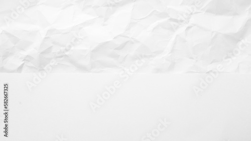 White Paper Texture background. Crumpled white paper abstract shape background with space paper recycle for text © Charlie's