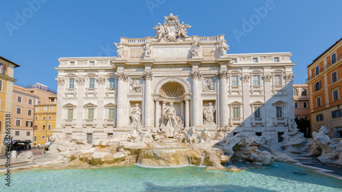 Trevi Fountain, Rome, Italy. City trip to Rome during summer. photo