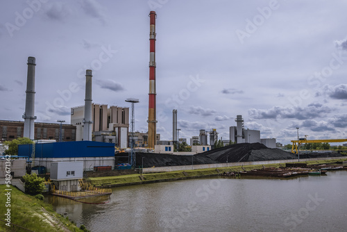 Zeran heat power station in Warsaw city, Poland