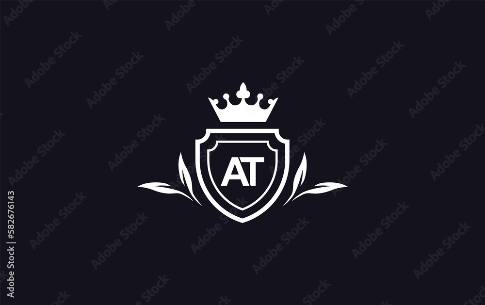 Shield with crown icon and Royal luxury crown monogram symbol. King with laurel wreath queen and crown logo design symbol Shield with crown icon and Royal luxury crown monogram symbol. King with laurel wreath queen and crown logo design symbol