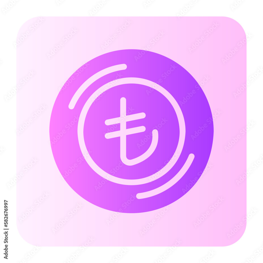 Obraz premium lira gradient icon
