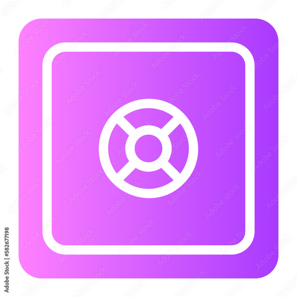 safe box gradient icon safe box gradient icon