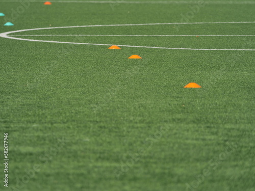 football field and grass