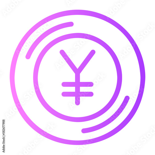 Yuan gradient icon