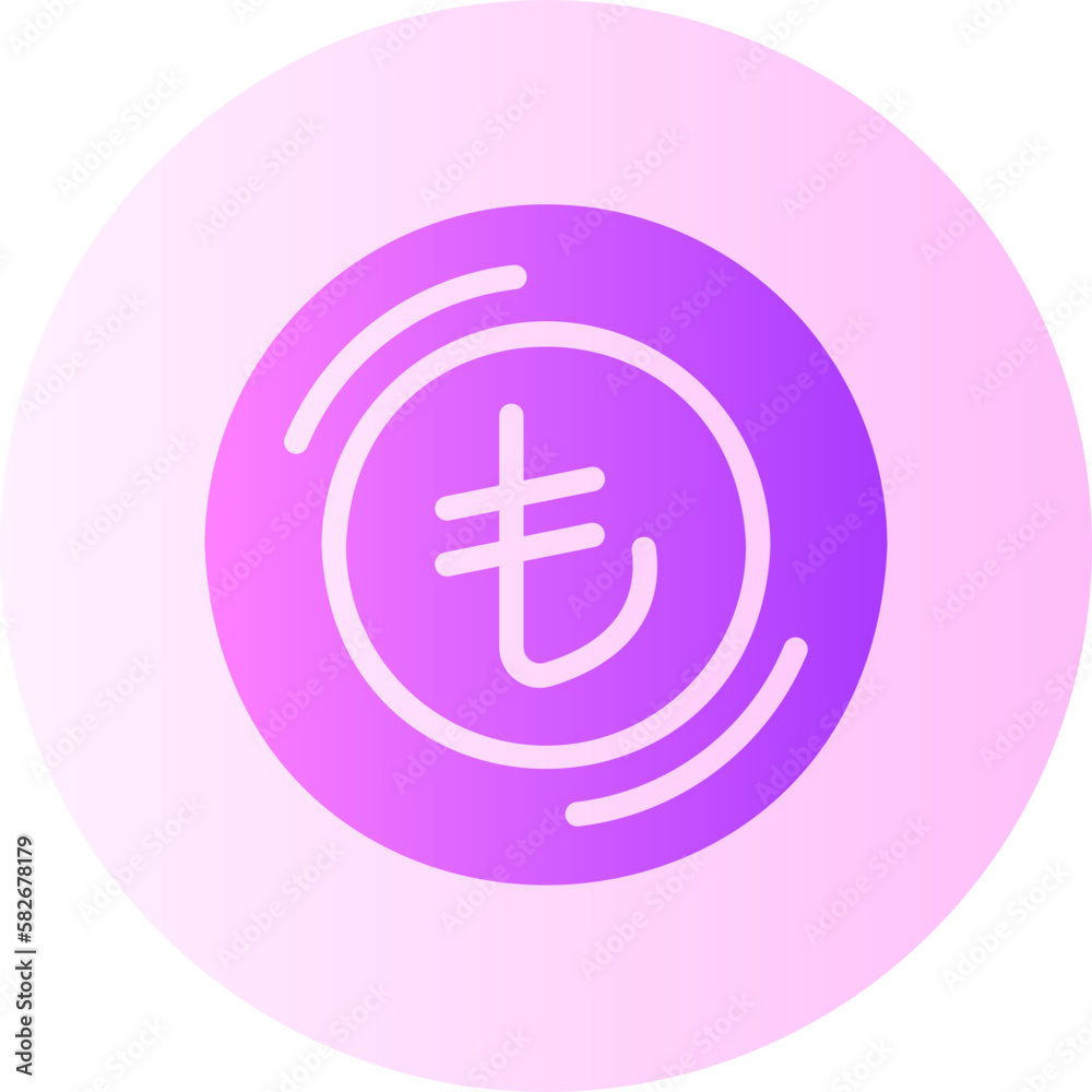 Fototapeta premium lira gradient icon