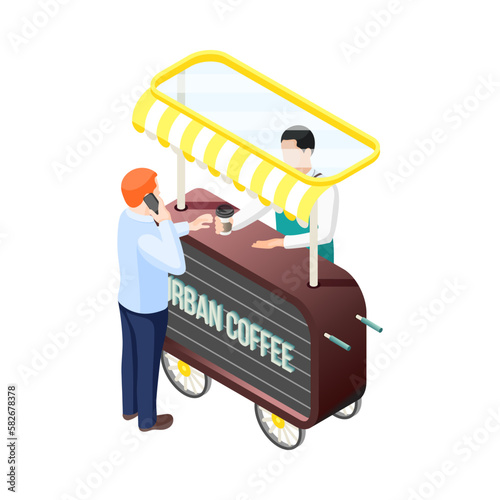 Isometric Coffee Stall
