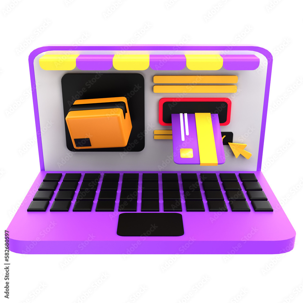 3d icon shopping web illustration 3d icon shopping web illustration