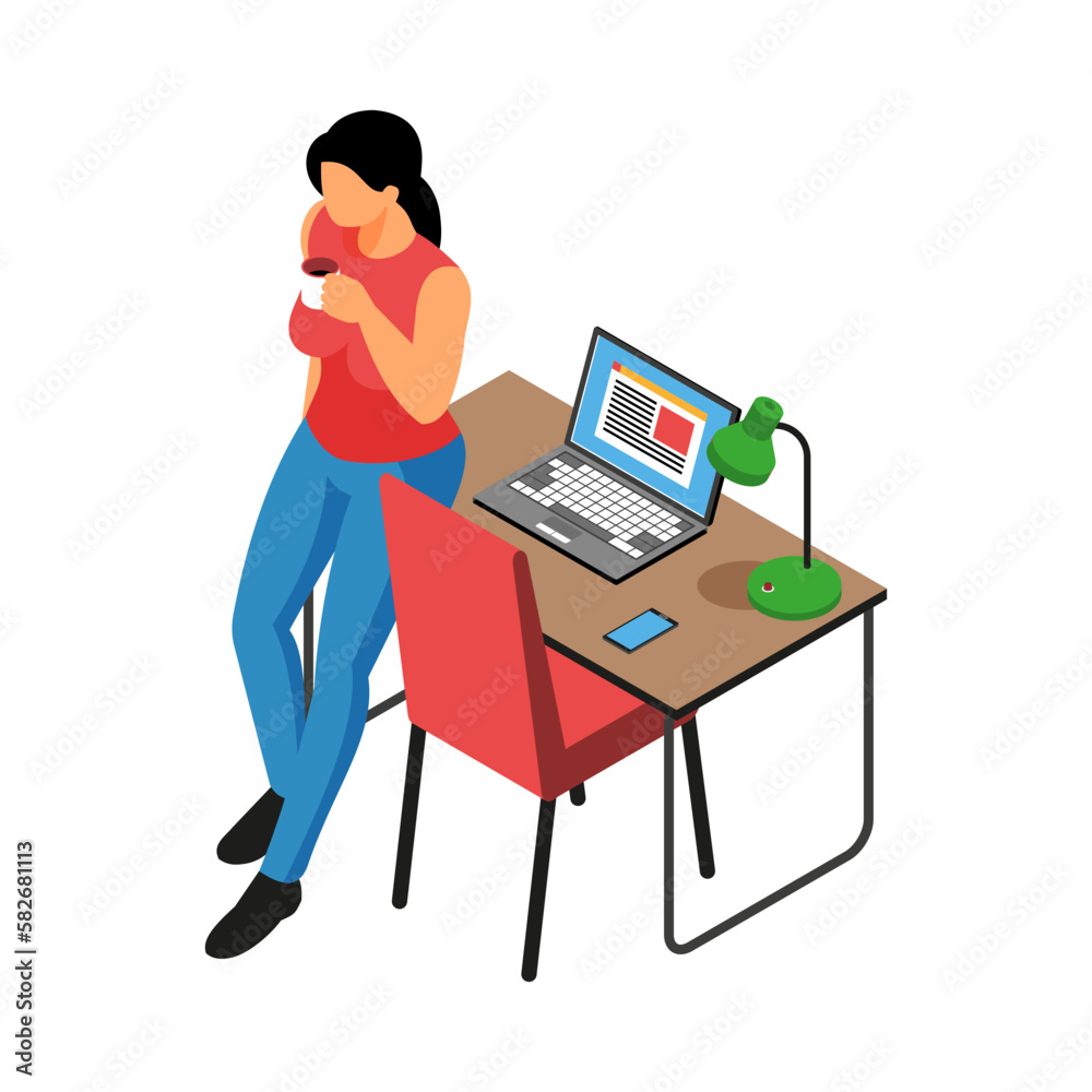 Freelancer Isometric Illustration Freelancer Isometric Illustration