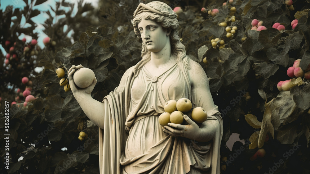 Greek Goddess Demeter - Goddess of agriculture Stock Illustration