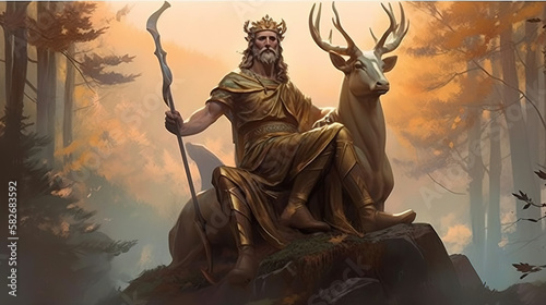 Norse God Freyr - God of fertility, rain, and sunshine photo