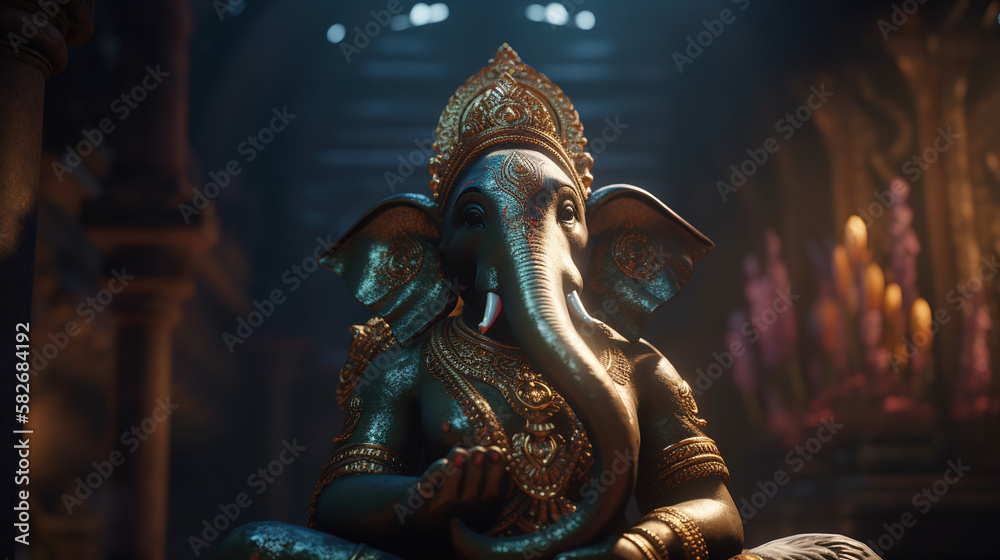 Fototapeta premium Hindu God Ganesha - Remover of obstacles