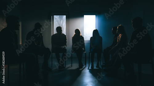 Anonymous Support Group Meeting in an intimate atmosphere Generative AI
