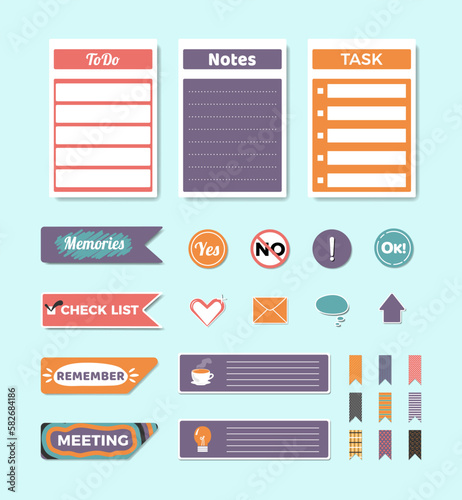 Collection of Lovely Planning Scrapbook Elements