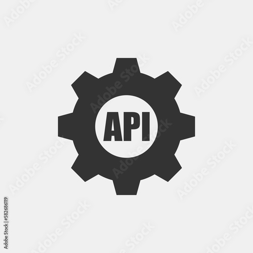 API interface vector icon illustration sign