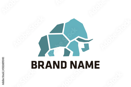 mammoth logo design vector template
