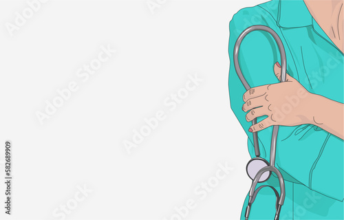 Doctor woman with stethoscope