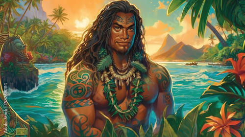 Polynesian God Maui - Demigod and trickster photo