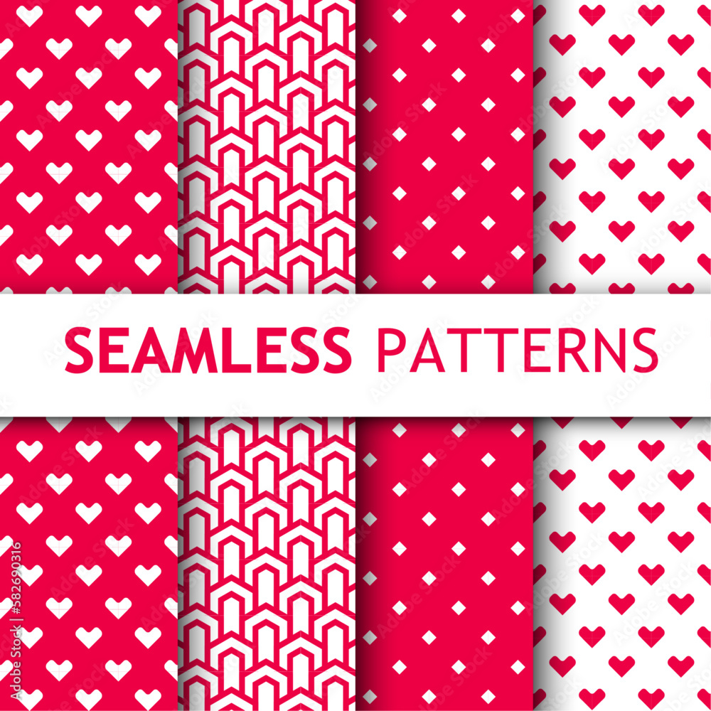 Obraz premium Collection draw simple seamless patterns for your fabric and textile 