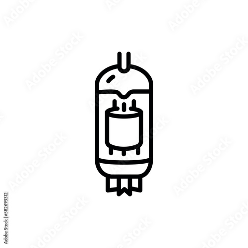 Vacuum diodes black line icon. Pictogram for web page