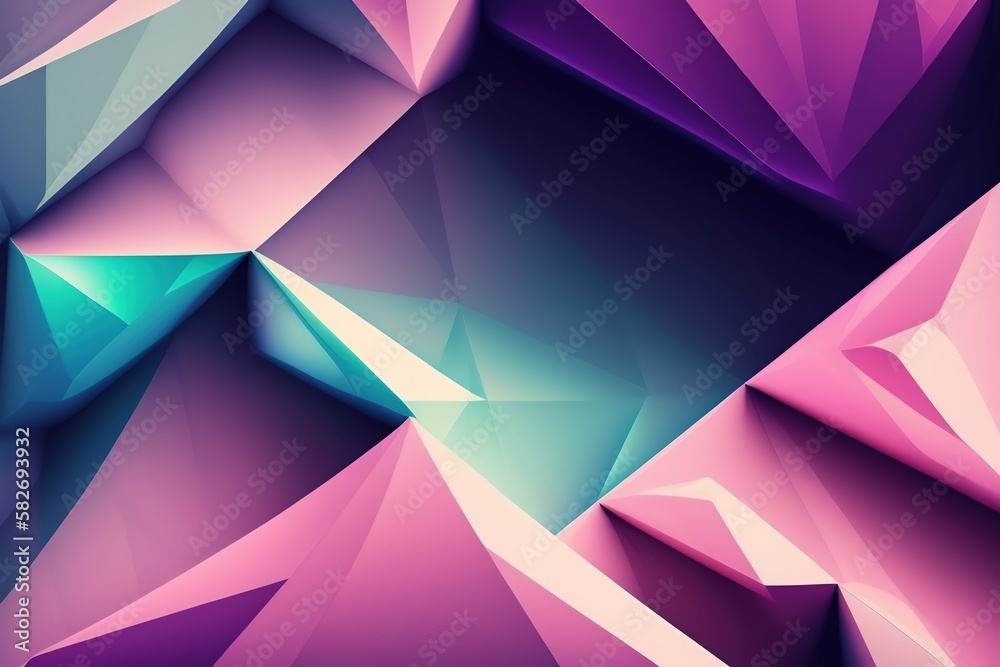 Fototapeta premium A 3D rendering of abstract geometrical shapes