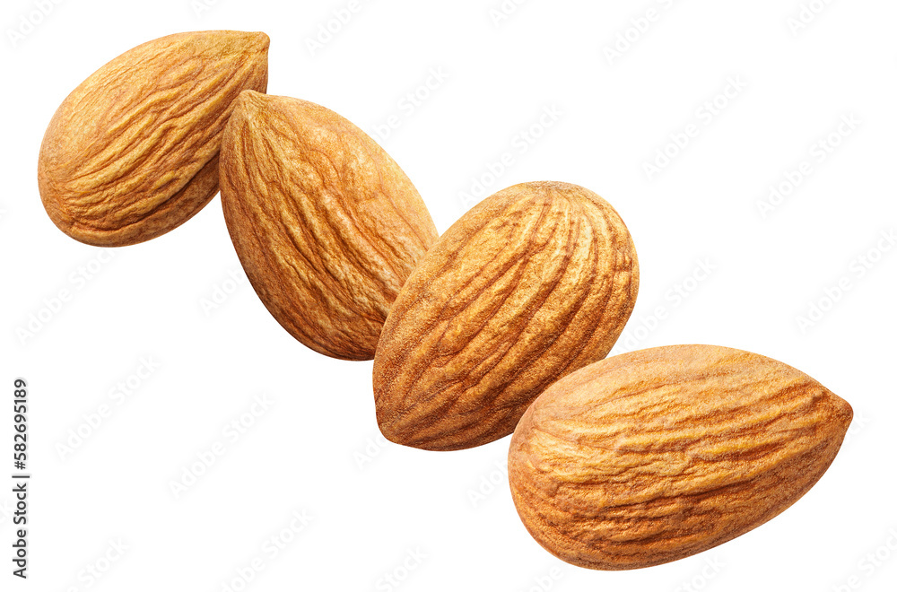 Delicious almonds cut out Delicious almonds cut out