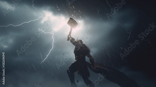 Norse God Thor - God of thunder © Vlad