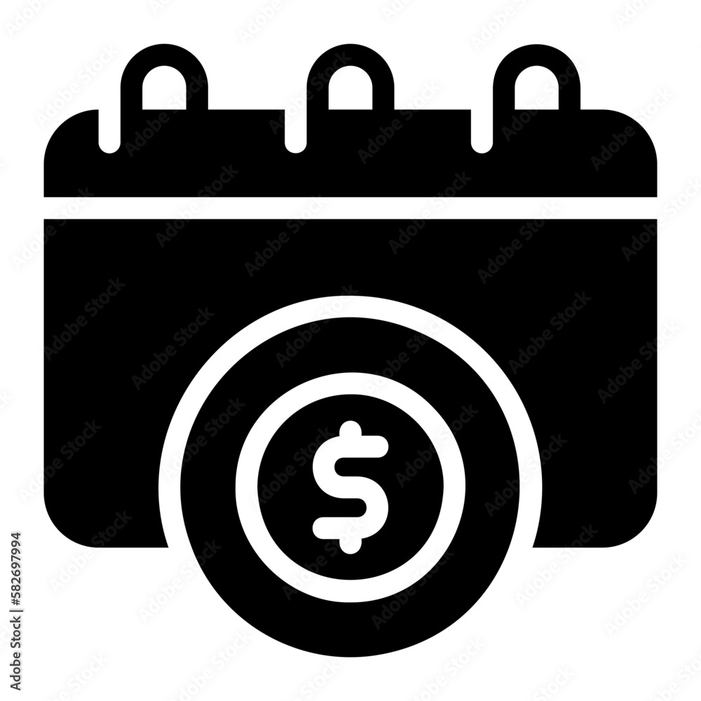 pay day glyph icon pay day glyph icon