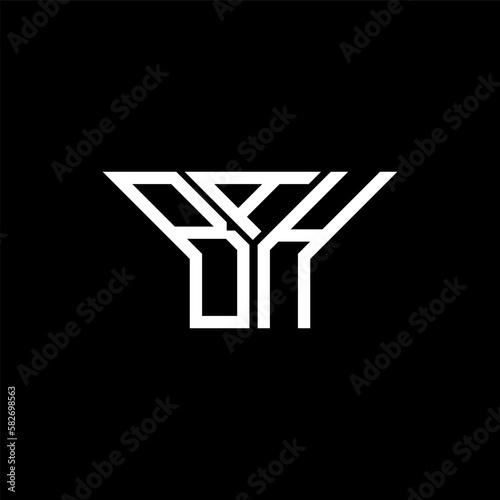 BAH letter logo creative design with vector graphic, BAH simple and modern logo.