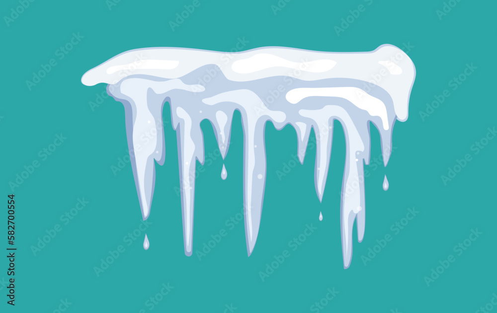 Blue frozen icicles hang down from the snowy surface. Melting snow, ice. Banner. Group of icicles . Vector graphics, isolated background. Carefully, dropping icicles. Blue frozen icicles hang down from the snowy surface. Melting snow, ice. Banner. Group of icicles . Vector graphics, isolated background. Carefully, dropping icicles.