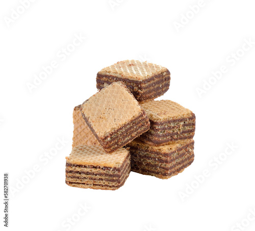 sweet wafer cream with chocolate on  transparent png