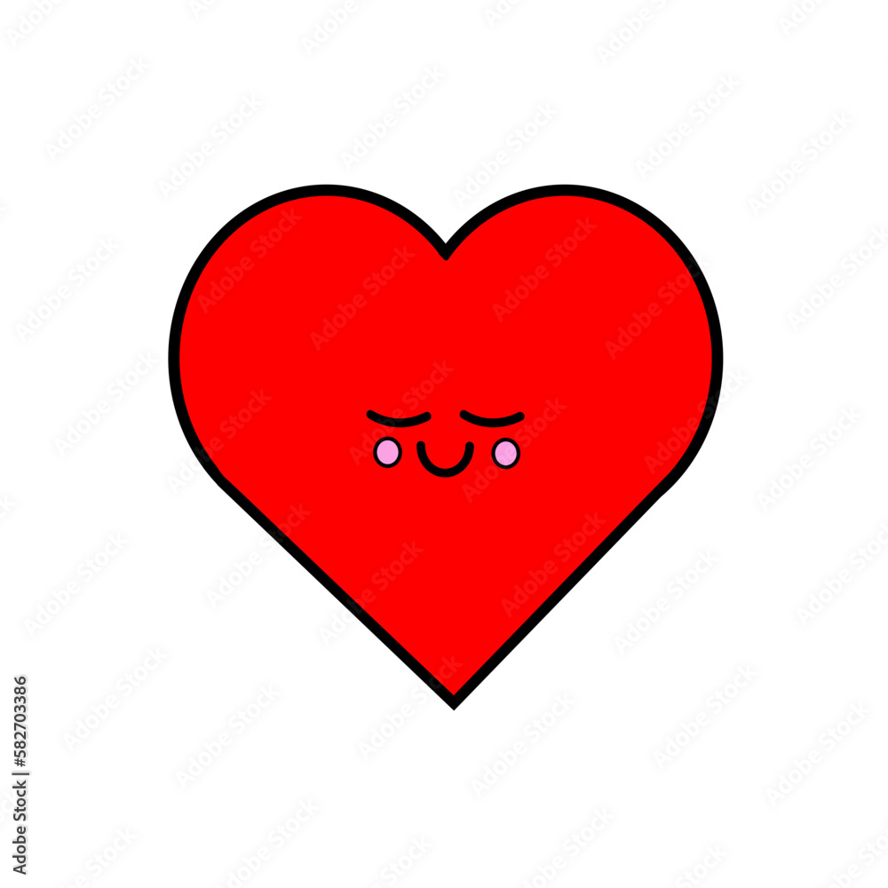 Red smiling heart
