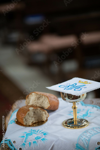 bread on a table