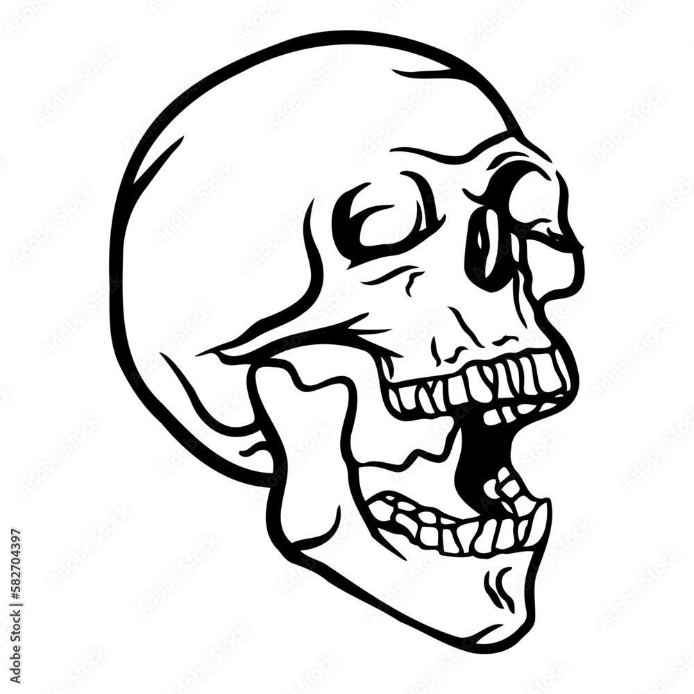 Skull Vector illustration, Hand Drawn Skulls Skull Vector illustration, Hand Drawn Skulls