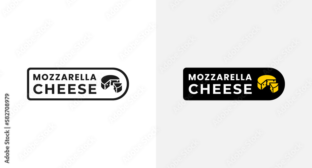 Mozzarella cheese label or Mozzarella cheese mark vector isolated in