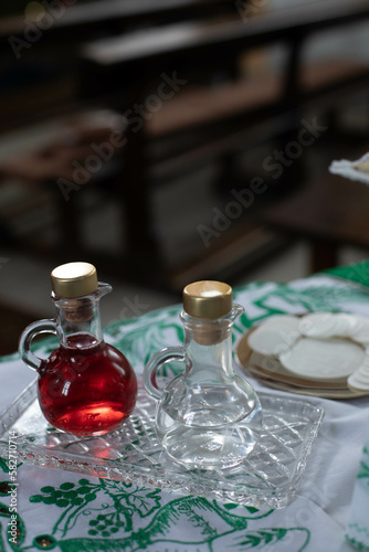still life with bottles and glass