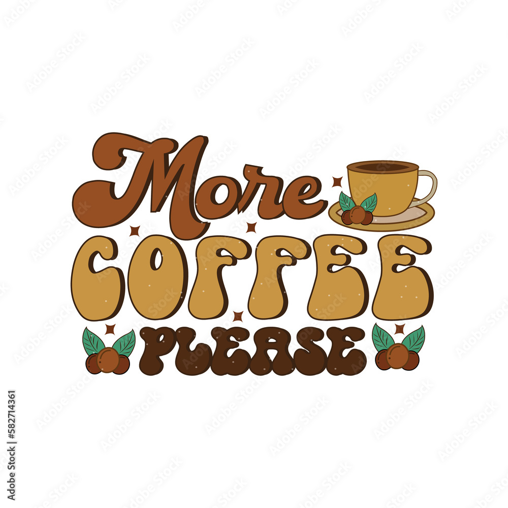 Fototapeta premium Coffee Retro Sublimation Design